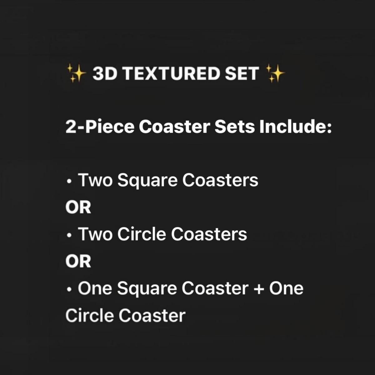 A Coaster just for YOU.