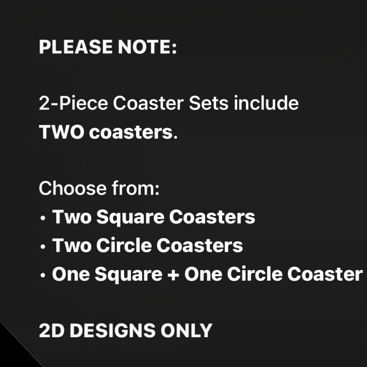 A Coaster just for YOU.